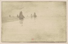 Boats in a Morning Fog, c. 1887. Creator: Henri-Charles Guerard.