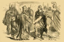 'Meeting of Edmund Ironside and Canute, on the Isle of Alney, in the Severn', c1890. Creator: Unknown.