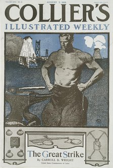 Collier's Illustrated Weekly, The Great Strike By Carrol D. Wright, United States..., c1901. Creator: Edward Penfield.