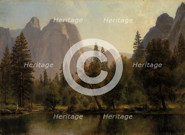 Cathedral Rocks, Yosemite Valley, ca. 1872. Creator: Albert Bierstadt.