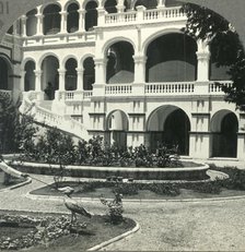 'Sirdar's Palace (Site of General Gordon's Death) and Shoebill Stork, Khartoum', c1930s. Creator: Unknown.