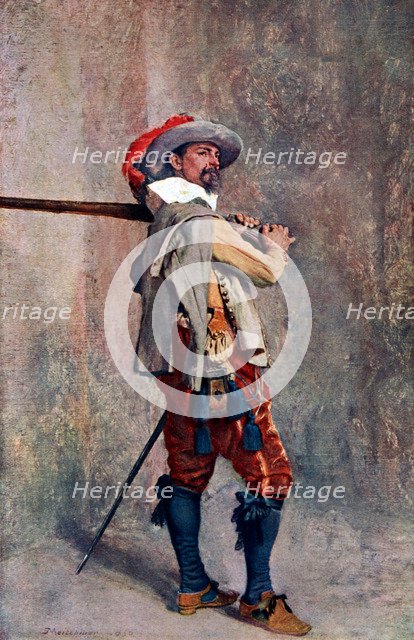A musketeer, c1600-c1650 (1908-1909). Artist: Unknown