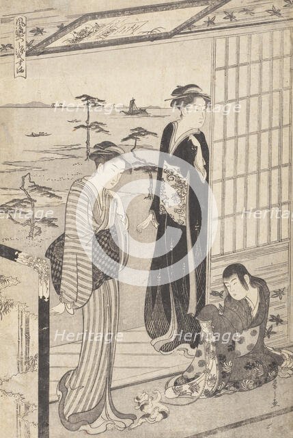 Party in a Teahouse near Suma Beach (image 1 of 2), c1790. Creator: Hosoda Eishi.