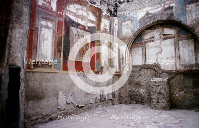 The Shrine of the Augustales, Herculaneum, Italy. Artist: Unknown