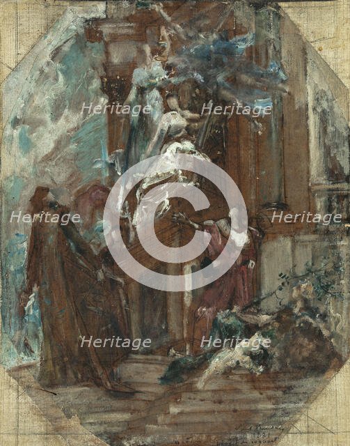 Esquisse pour la salle des Audiences de la Cour de Cassation de Paris : Glorification de..., c.1881. Creator: Paul-Jacques-Aime Baudry.
