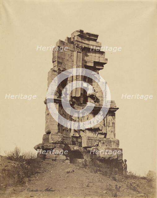 Athens - Philopappos monument, 1865. Creator: Konstantinos Dimitriou.