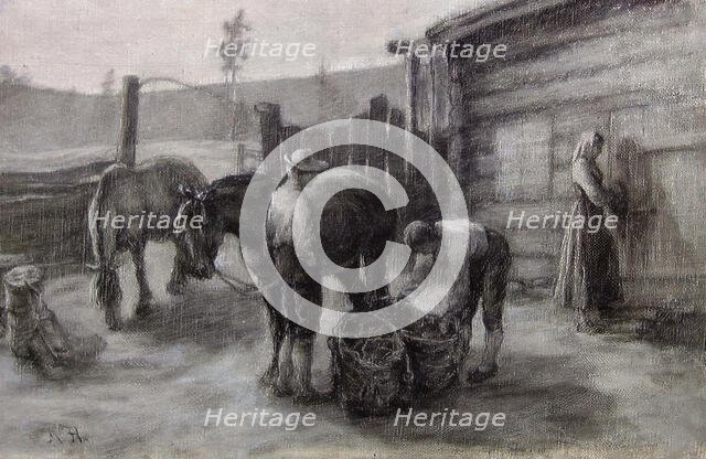 Scene from Edvard Storm's "Dolevisor", Before 1898. Creator: Kristen Holbø.