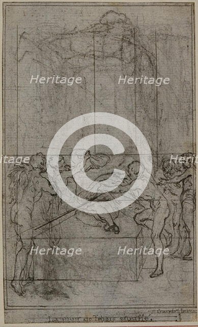 Study for an illustration in Tacitus "Tibère, ou Les Six Premiers Livres des Annales"..., c. 1768. Creator: Hubert Francois Gravelot.