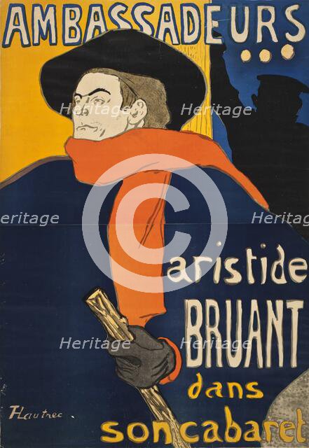 Ambassadeurs: Aristide Bruant, 1892. Creator: Henri de Toulouse-Lautrec.