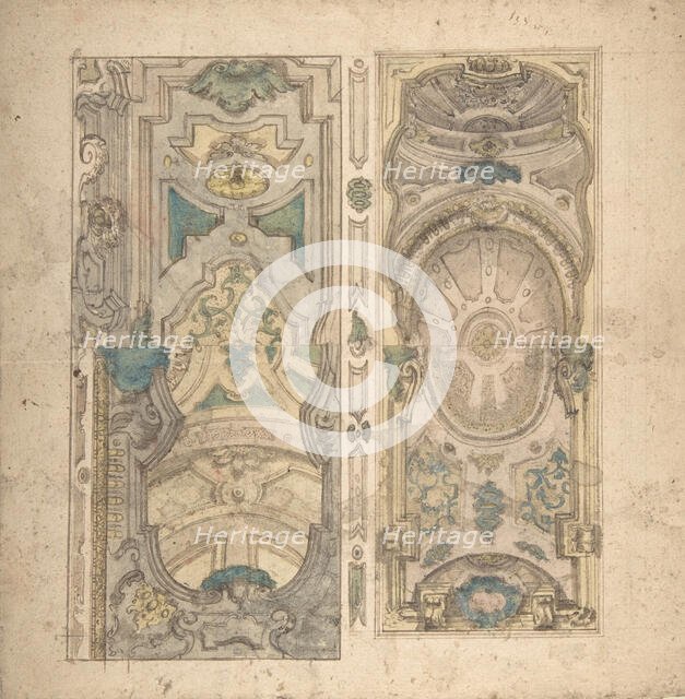 Four Alternate Designs for a Vault., 1700-1780. Creator: Anon.