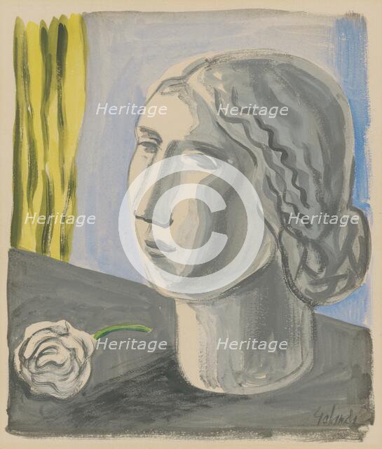 Bust of a Female Head, 1930-1931. Creator: Mikulas Galanda.