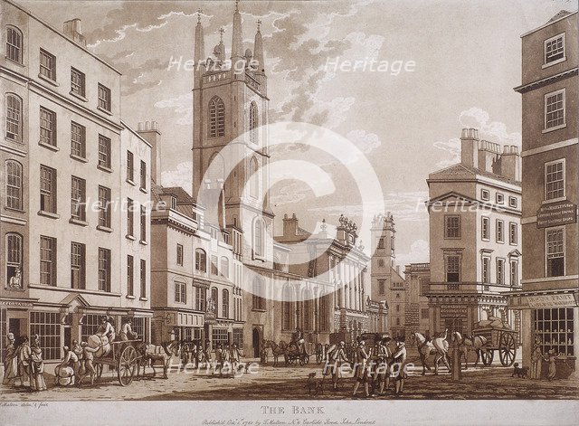 Bank of England, Threadneedle Street, London, 1781. Artist: Thomas Malton II