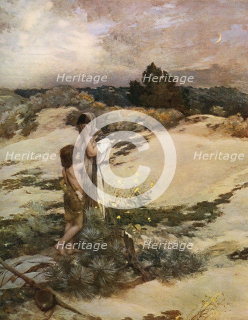 'Hagar and Ishmael', 1880, (1912).Artist: Jean-Charles Cazin
