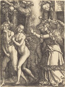 Expulsion from Paradise, 1540. Creator: Heinrich Aldegrever.