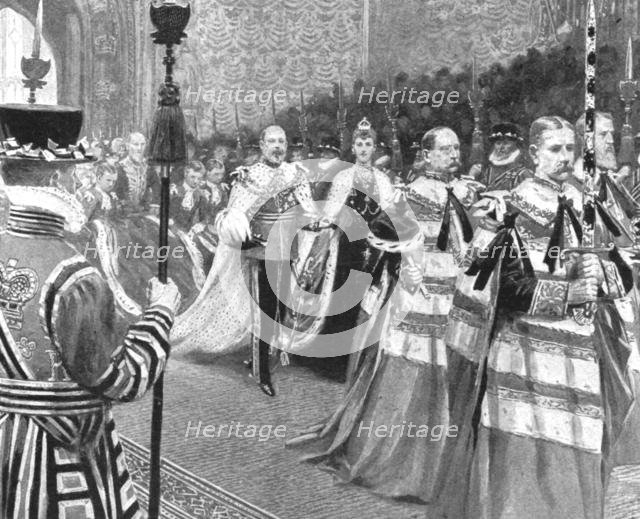 'Princess Alexandra...at the opening of King Edward VII's First Parliament, 1901'.  Creator: Unknown.