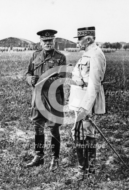 Field Marshal Sir Douglas Haig and General Francois Anthoine, WWI, c1914-c1918. Creator: Unknown.