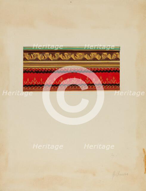 Wall Paper Border, c. 1937. Creator: Alfonso Umana.