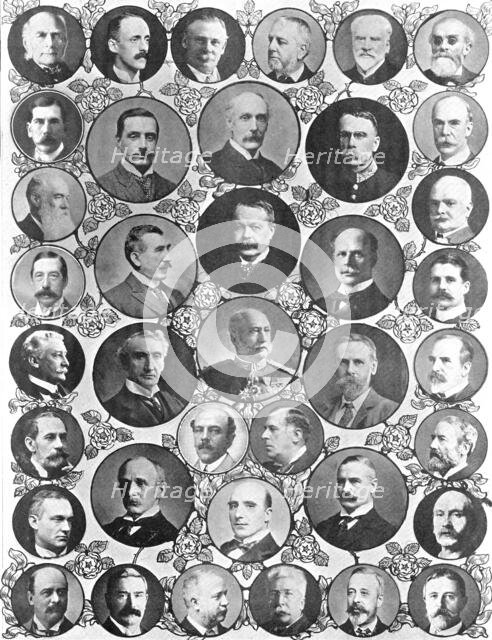 Prominent people who figured in the [King's] Birthday Honours list, 1909. Creator: Unknown.