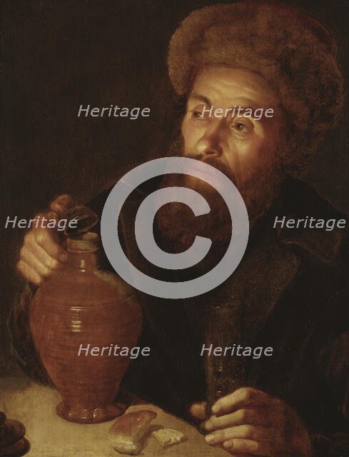 Old Man with a Jug, c17th century. Creator: Willem Willemsz. van der Vliet.