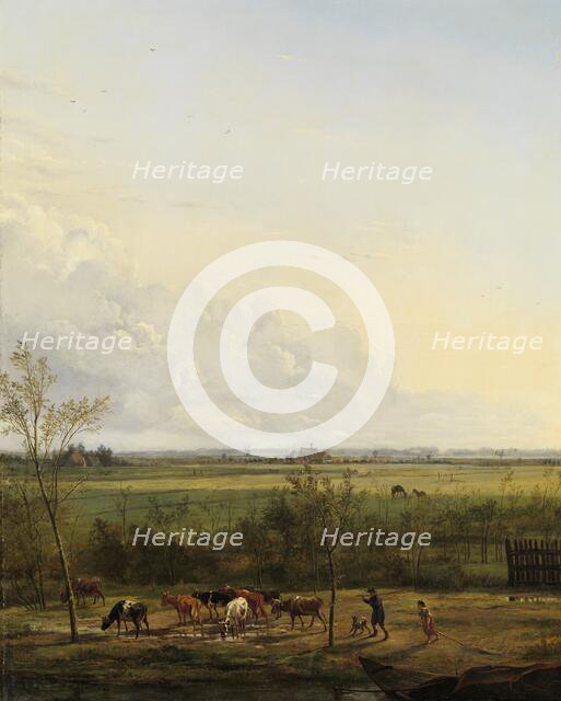 Distant View of the Meadows at ’s-Graveland, 1817. Creator: Pieter Gerardus van Os.