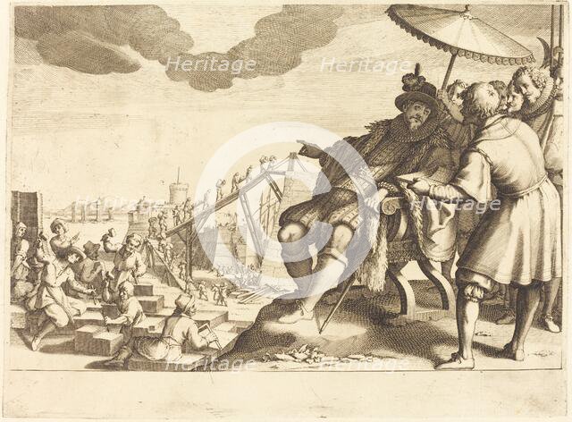 Construction and Fortification of the Port of Livorno, c. 1614. Creator: Jacques Callot.