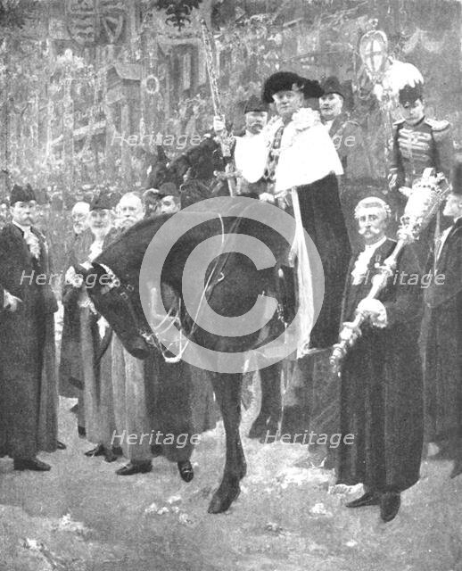 Pictures from the Royal Academy: On the Threshold of the City...Solomon J. Solomon, A.R.A., 1898. Creator: Unknown.