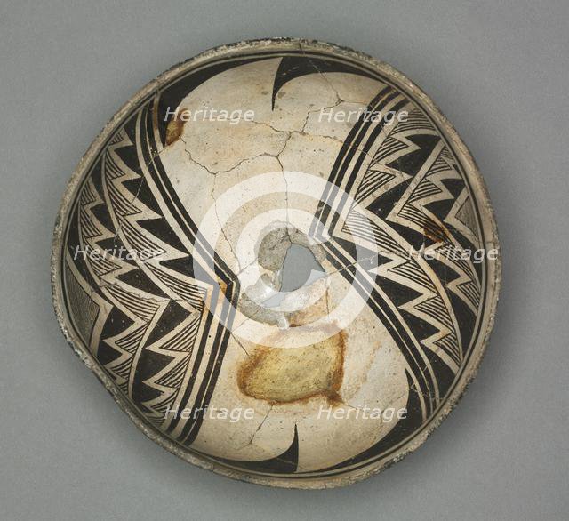 Bowl with Geometric Design (Two- part Feather), c 1000- 1150. Creator: Unknown.