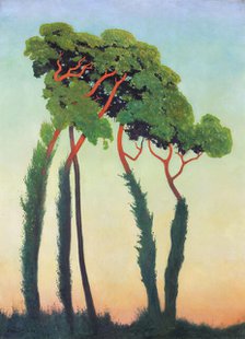 Landscape with trees, 1911. Creator: Vallotton, Felix Edouard (1865-1925).