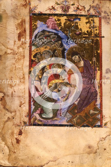 The Descent into Hell (Manuscript illumination from the Matenadaran Gospel), 1287.