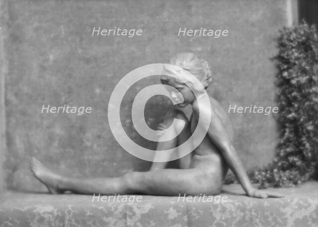 Statue of, by, or belonging to Miss Enid Foster, 1917 or 1918. Creator: Arnold Genthe.