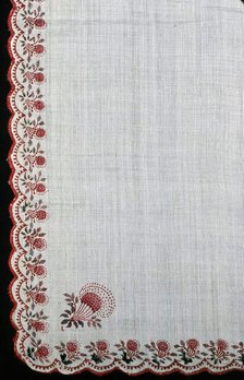 Handkerchief, France, 1825/75. Creator: Unknown.