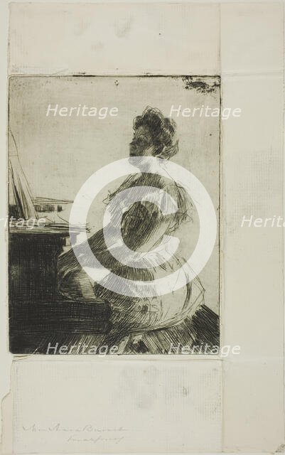 At the Piano, 1900. Creator: Anders Leonard Zorn.