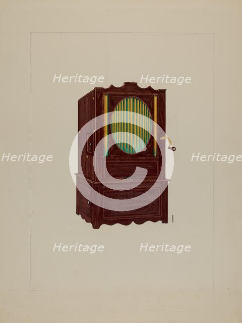 Cylinder Pipe Organ, c. 1940. Creator: Emilio Zito.