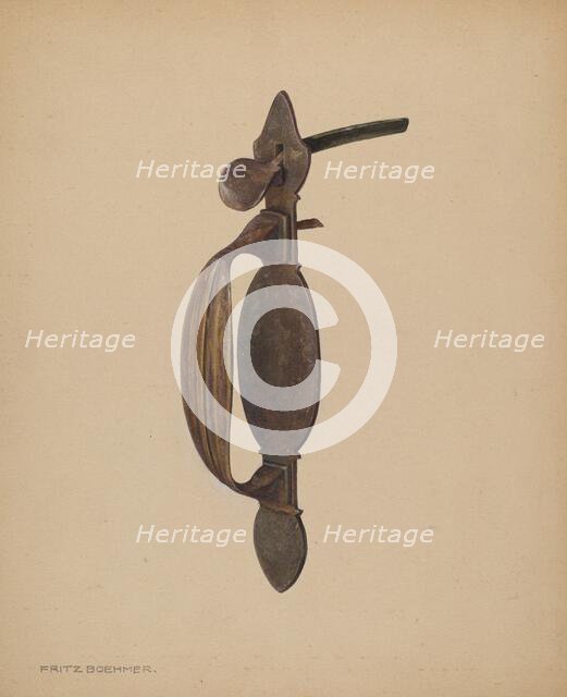 Latch, c. 1939. Creator: Fritz Boehmer.