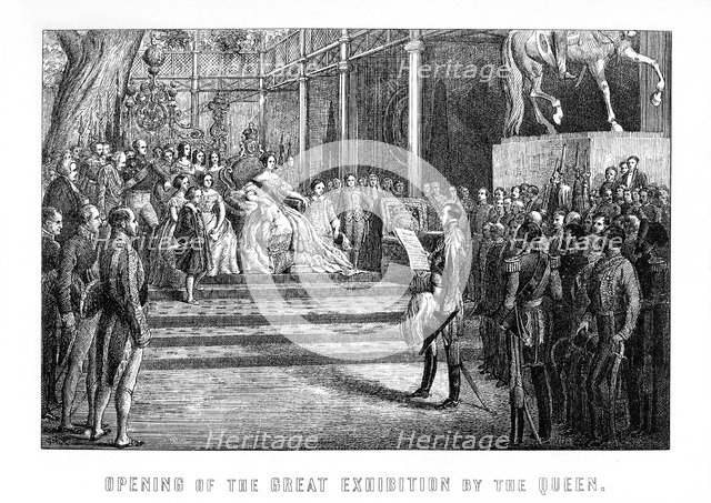 Opening of the Great Exhibition by Queen Victoria, Hyde Park, London, 1 May 1851, (1899). Artist: Unknown