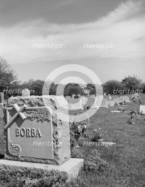 A graveyard at Gloucester which holds the remains of many of the..., Gloucester, Massachusetts, 1943 Creator: Gordon Parks.