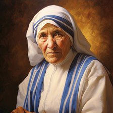 AI Image - Portrait of Mother Teresa, 1990s, (2023). Creator: Heritage Images.