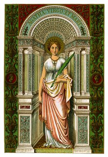 St Agatha, virgin and martyr, 1886. Artist: Unknown