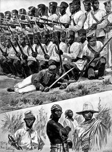 The Troubles in Madagascar: types of native soldiery, 1895. Creator: George Meisenbach.