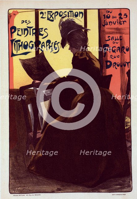 Affiche pour la "2e Exposition des Peintres-Lithographes"., c1900. Creator: Fernand Louis Gottlob.