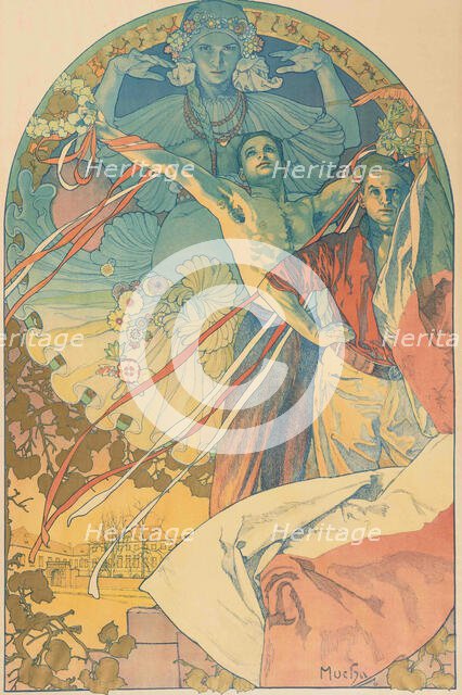 8th Sokol Festival in Prague (Poster), 1925. Creator: Mucha, Alfons Marie (1860-1939).
