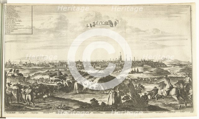 View of Moscow, 1726. Artist: Aa, Pieter van der (1659-1733)