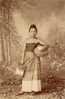 Burmese Peasant Girl as Decolté, about 1885. Creator: Felice Beato.