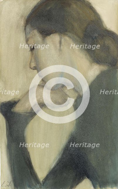 Woman Thinking, 1924. Creator: Einar Ilmoni.