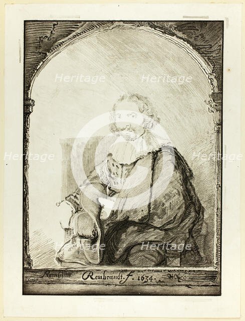 Portrait of a Man in an Arm Chair..., published 1821. Creator: Christian Josi.