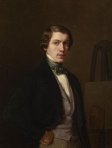 Self-Portrait, 1847. Creator: Leopold Loeffler.