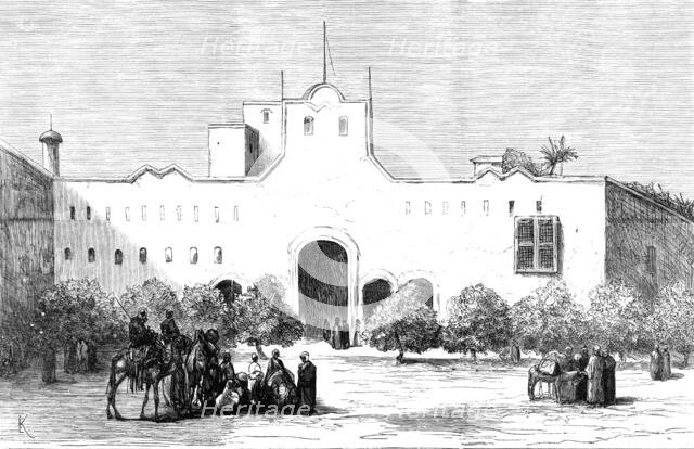 Sketches in the Soudan: Khartoum...Principal Square, with residence of the Mudir..., 1883. Creator: Unknown.