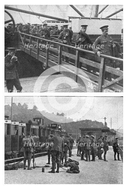 'L'Armee Britannique; L'Angleterre met d'a bord en ligne trois divisions', 1914. Creator: Unknown.