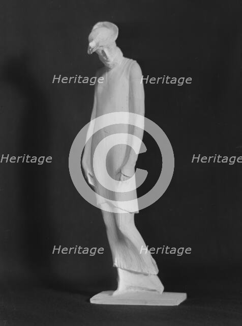 Statue of a woman by Mario Korbel, between 1914 and 1928. Creators: Arnold Genthe, Mario Korbel.