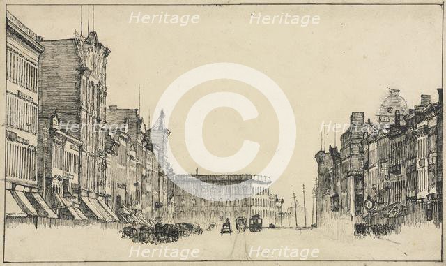 Downtown, Cleveland. Creator: Otto H. Bacher (American, 1856-1909).